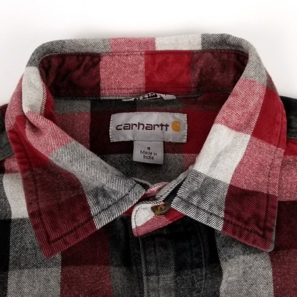 Carhartt Hubbard Original Fit Plaid Button Down Shirt S - Picture 6 of 8